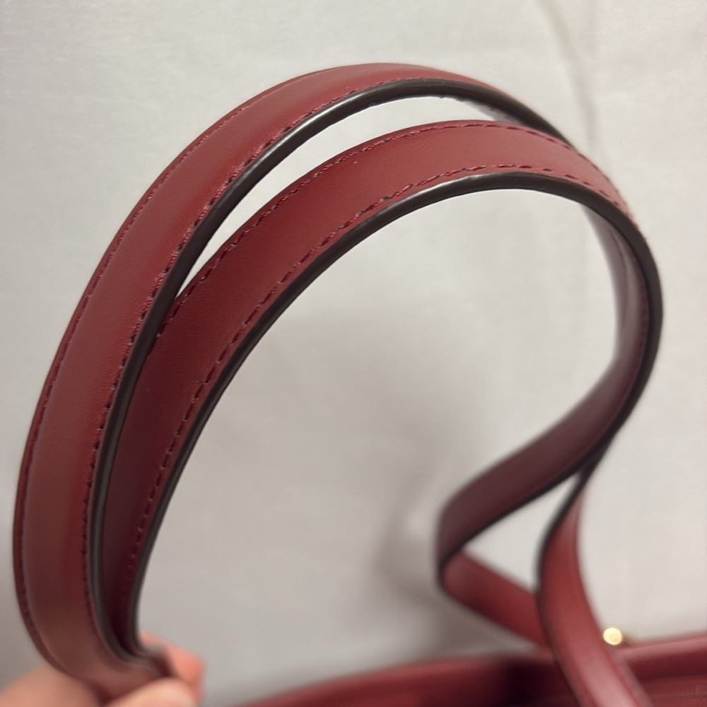 Michael Kors Sullivan Large Nylon Multifunction Top Zip Tote Brandy Red - Picture 9 of 12